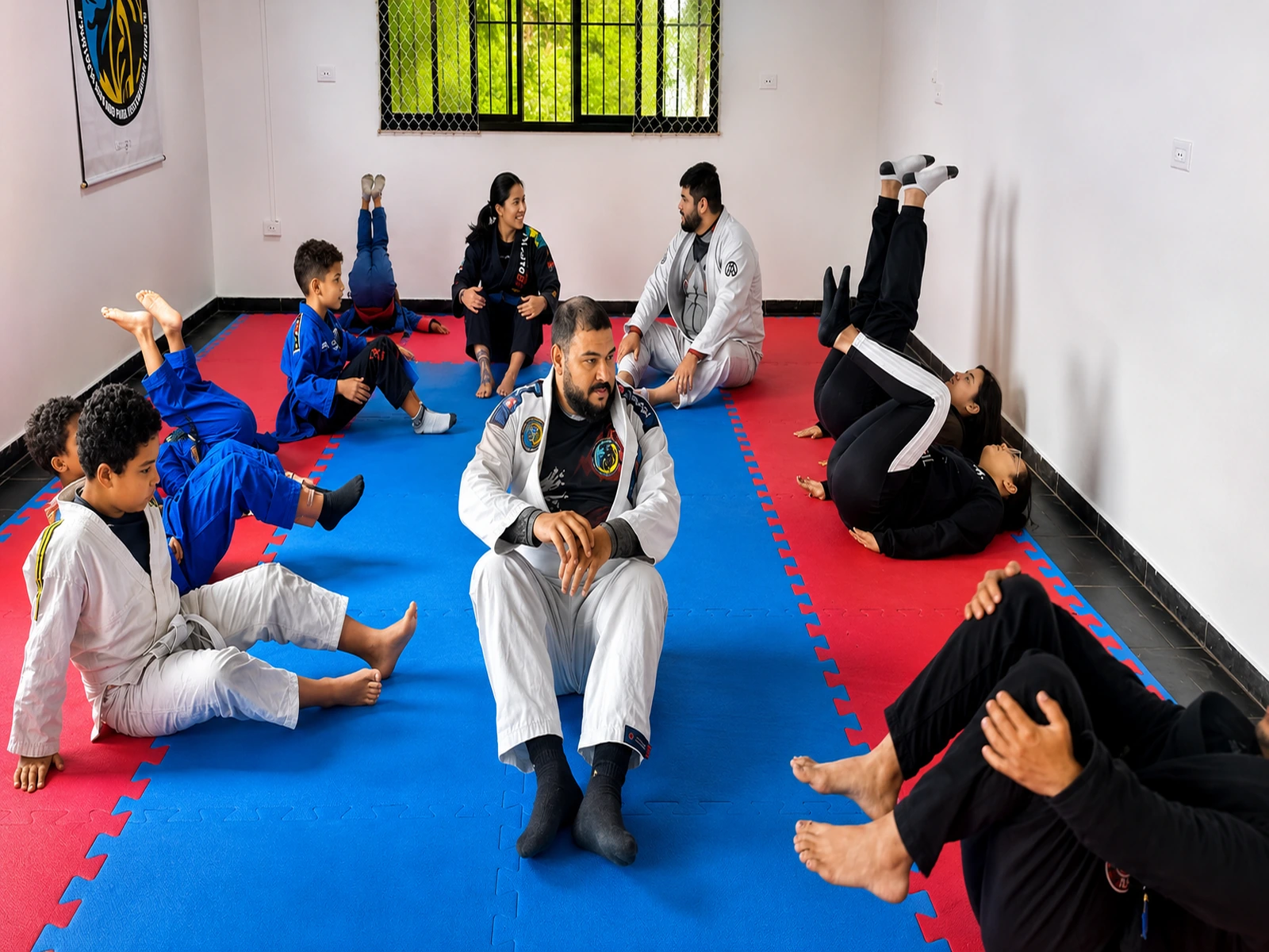 Alunos e professores durante atividade de um projeto do LPRV